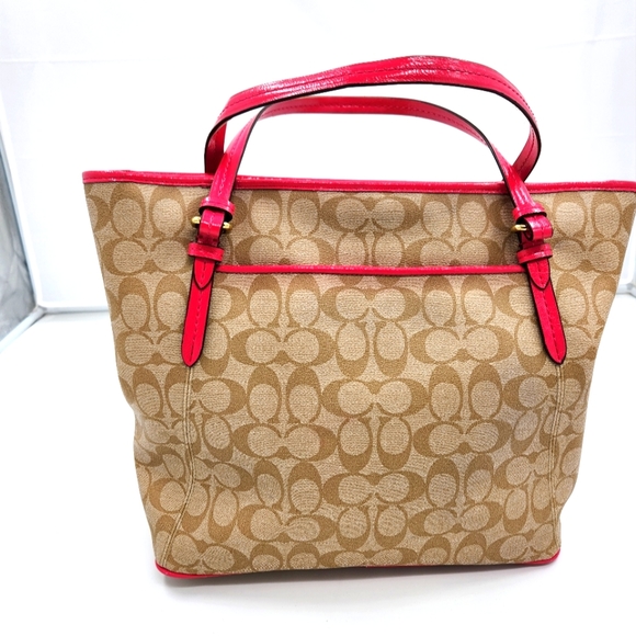 Coach Handbags - Retail $375 Coach Leather trim handbag tote